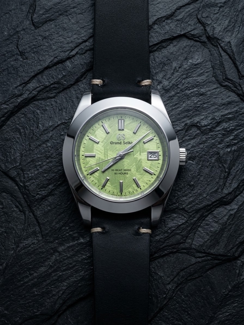 Custom 39mm Automatic Grand Seiko Mod Watch NH35 Green Skyflake Dial